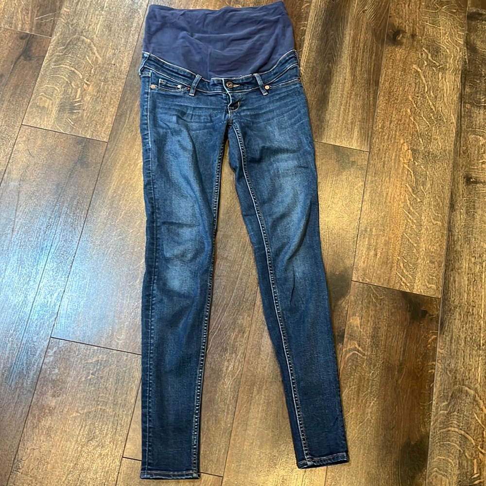 Mama Skinny H&M Maternity Jeans with Belly Band, Size 4